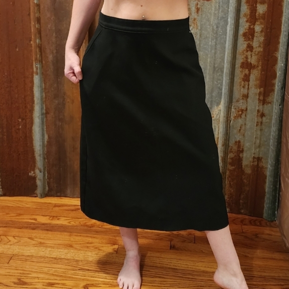 jcpenney Skirts Vintage High Waisted Jcpenny Black Aline Skirt